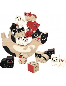 Jogo Equilíbrio Gatos & Ratos de madeira